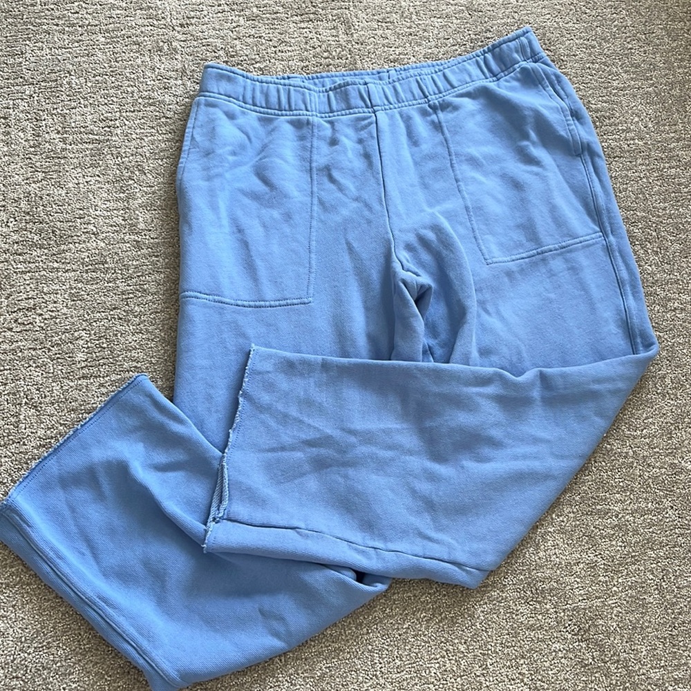 aerie cropped blue sweatpants